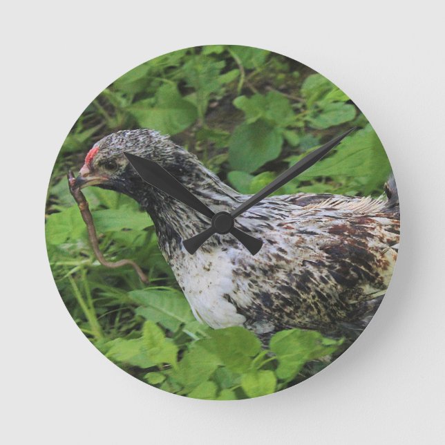 Mittagessen Runde Wanduhr (Vorderseite)