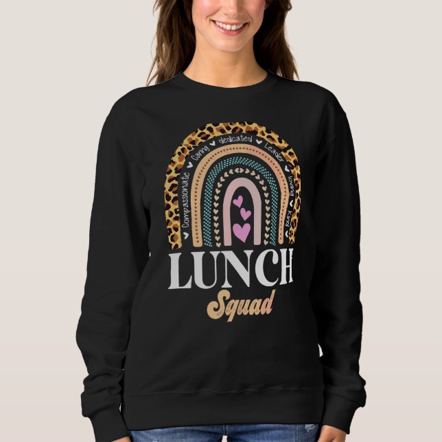 Mittagessen Squad Group Matching School Cafeteria  Sweatshirt (Vorderseite)