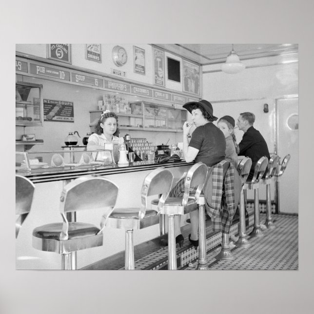 Mittagessen-Theke, 1941 Poster (Vorne)