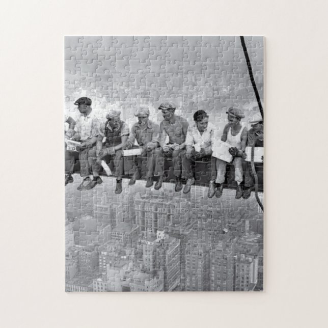 Mittagessen über einem Wolkenkratzer Puzzle (Vertikal)