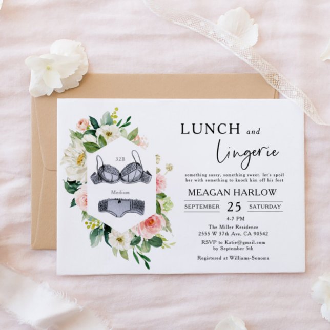 Mittagessen und Lingerie Bridal Brunch Einladung (Von Creator hochgeladen)