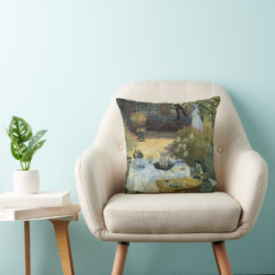 Mittagessen von Claude Monet, Vintage Impressionis Kissen