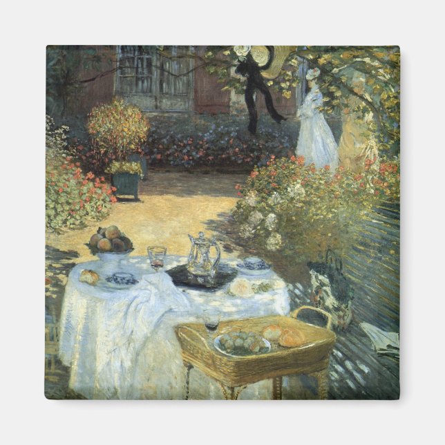 Mittagessen von Claude Monet, Vintager Impressioni Magnet (Vorne)