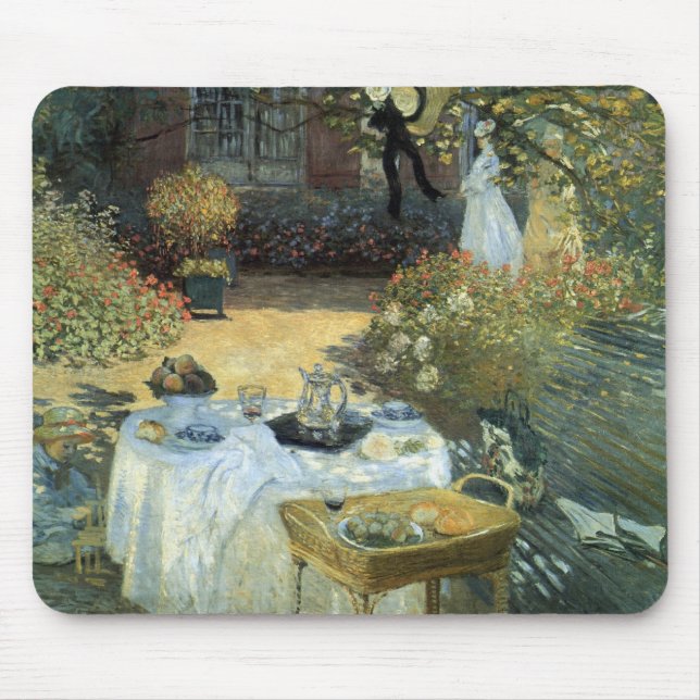 Mittagessen von Claude Monet, Vintager Impressioni Mousepad (Vorne)