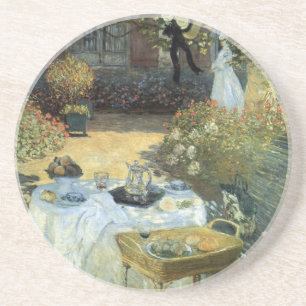 Mittagessen von Claude Monet, Vintager Impressioni Sandstein Untersetzer