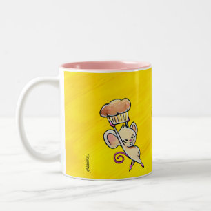 Mittagessen-Zeit-Mäusekaffee-Tasse Zweifarbige Tasse