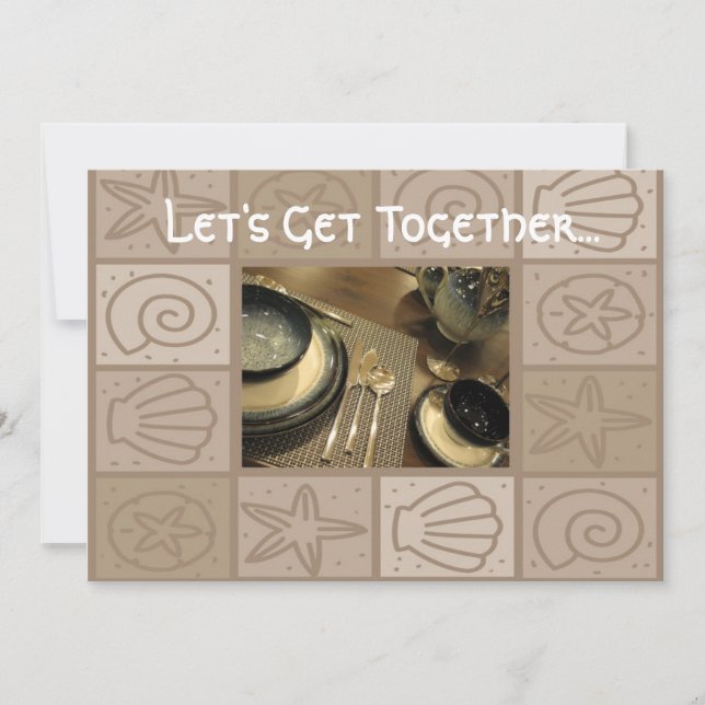 Mittagessen zusammen Einladung (Vorderseite)