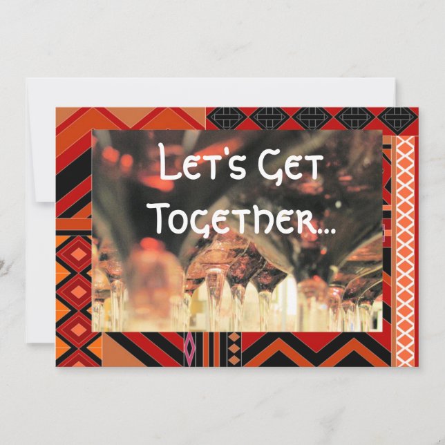 Mittagessen zusammen Einladung (Vorderseite)