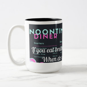 Mittags-Coffeetasse Zweifarbige Tasse