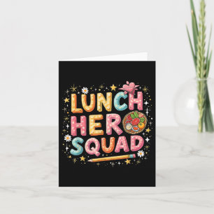 Mittags Squad Mittagessen Held Squad Preppy Back t Karte