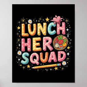 Mittags Squad Mittagessen Held Squad Preppy Back t Poster