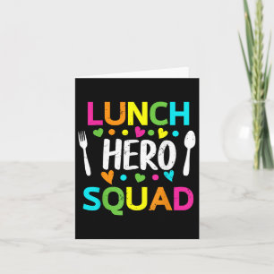 Mittagsheld Squad Funny Lady Cafeteria Squad Worke Karte