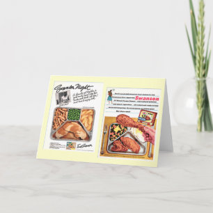 Mitte 1950 TV Dinner Vintag Card Karte