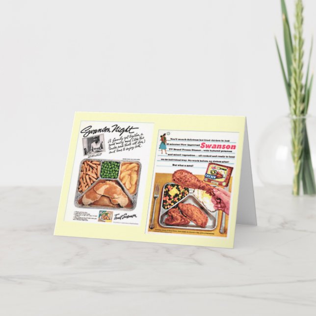 Mitte 1950 TV Dinner Vintag Card Karte (Vorderseite)