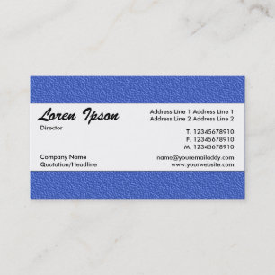 Mitte Band 022 - Blaue Embossed Texture Visitenkarte
