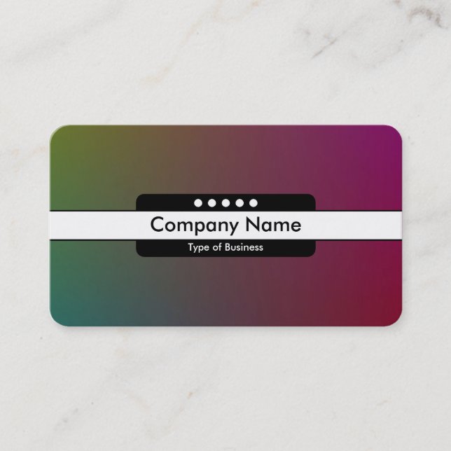 Mitte Band 5 Punkte - grau Y,M,B,R, dunkel Visitenkarte (Vorderseite)