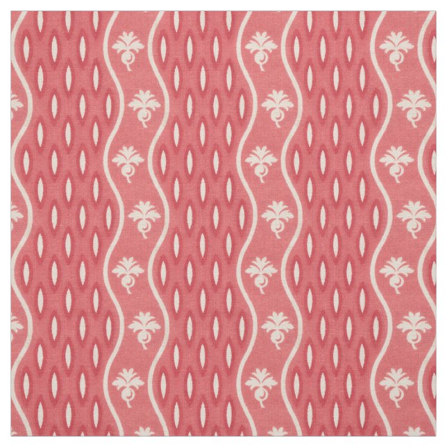 Mitte der 1800er Jahre: Wavy Stripe, Rosa Stoff (Muster)