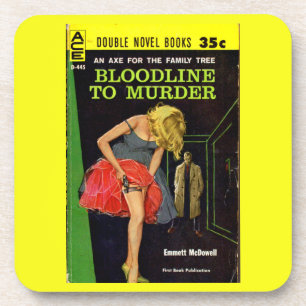 Mitte der 1950er Jahre Bloodline to Murder Zellulp Untersetzer