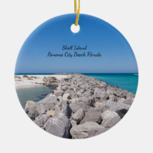Mitte der Muschel Island Jetty Circle Ornament