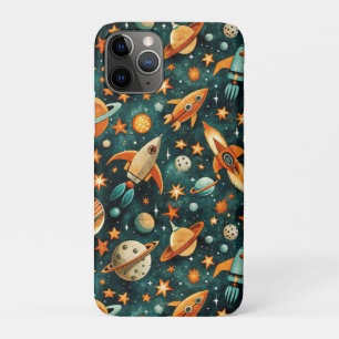 Mitte des Jahrhunderts Atomarer Raum Orange Teal P Case-Mate iPhone Hülle