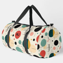 Mitte des Jahrhunderts farbenfrohes geometrisches  Duffle Bag