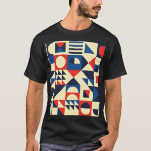 Mitte des Jahrhunderts Geometrisch: Funky Retro-Mu T-Shirt