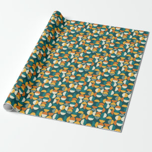 Mitte des Jahrhunderts Geometrisch: Retro minimali Geschenkpapier