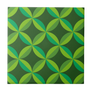 Mitte des Jahrhunderts geometrische Limette-Minzgr Fliese