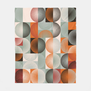 Mitte des Jahrhunderts geometrisches, abstraktes f Fleecedecke