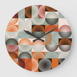 Mitte des Jahrhunderts geometrisches, abstraktes f Große Wanduhr