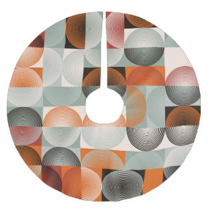 Mitte des Jahrhunderts geometrisches, abstraktes f Polyester Weihnachtsbaumdecke