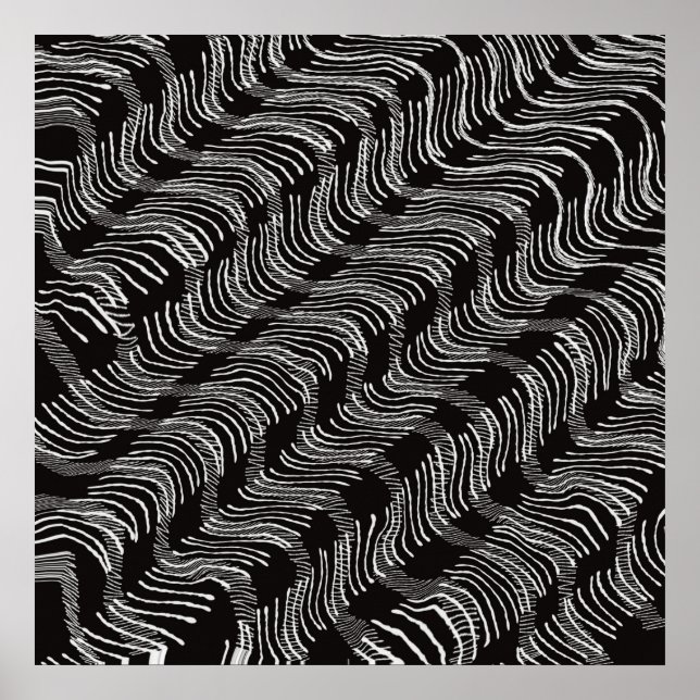 Mitte des Jahrhunderts geometrisches abstraktes mi Poster (Vorne)