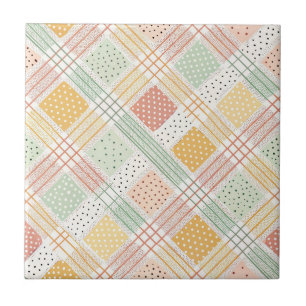 Mitte des Jahrhunderts geometrisches Design mit Pu Fliese