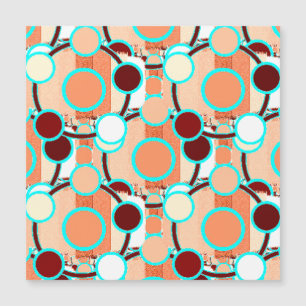 Mitte des Jahrhunderts Geometrisches Muster Magnetkarte