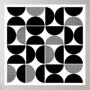 Mitte des Jahrhunderts geometrisches Muster Poster