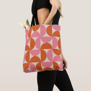 Mitte des Jahrhunderts Halbkreise Rosa und Orange