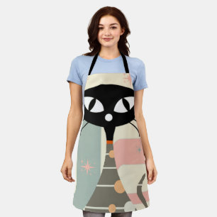 Mitte des Jahrhunderts Katze Mid-Century Modern Schürze