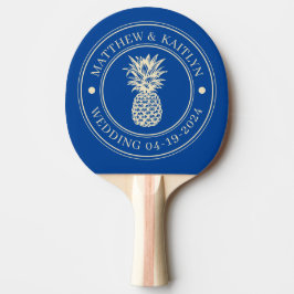 Mitte des Jahrhunderts königlicher Ananas-Hochzeit Tischtennis Schläger