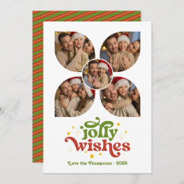 Mitte des Jahrhunderts Merry Retro Foto Collage We Feiertagskarte