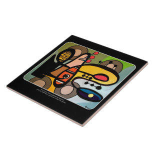 "Mitte des Jahrhunderts modern abstrakt die Fliese