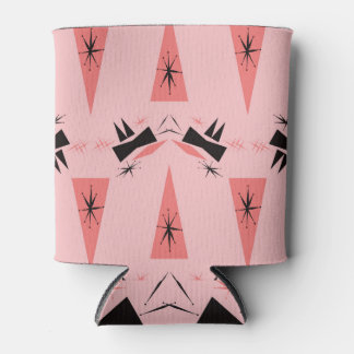 Mitte des Jahrhunderts modern: rosa Korallenmuster Dosenkühler