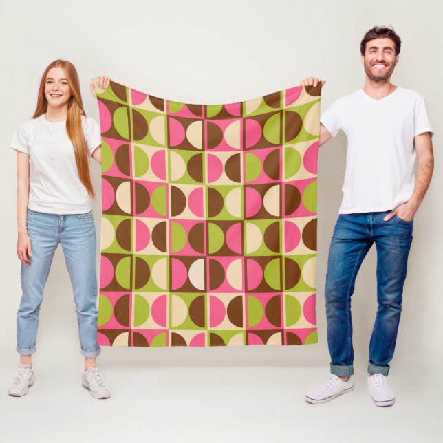 Mitte des Jahrhunderts moderne geometrische abstra Fleecedecke (Beispiel)