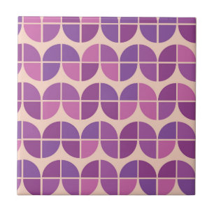 Mitte des Jahrhunderts Moderne geometrische Pink P Fliese