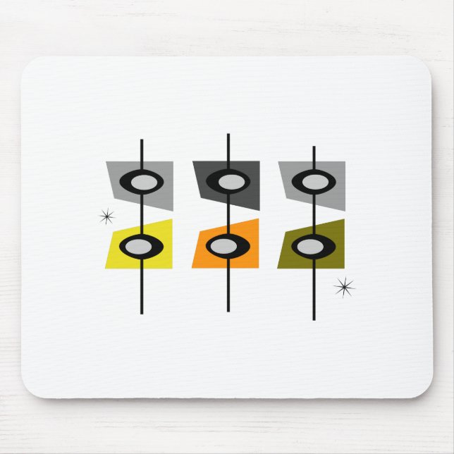 Mitte des Jahrhunderts moderne MAUSUNTERLAGE Mousepad (Vorne)