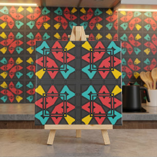 Mitte des Jahrhunderts Moderne Retro Geometrisch T Fliese