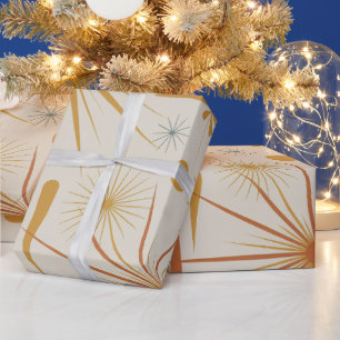 Mitte des Jahrhunderts moderne Sternenexplosion At Geschenkpapier