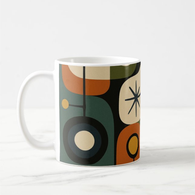 Mitte des Jahrhunderts Moderne Sternenexplosion Mu Kaffeetasse (Links)