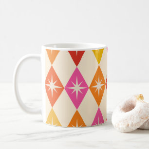 Mitte des Jahrhunderts moderne Sternenexplosionen  Kaffeetasse