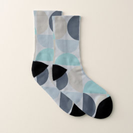 Mitte des Jahrhunderts Modernes Blau und Grau Socken