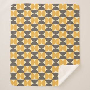 Mitte des Jahrhunderts modernes Brown u. Sherpadecke
